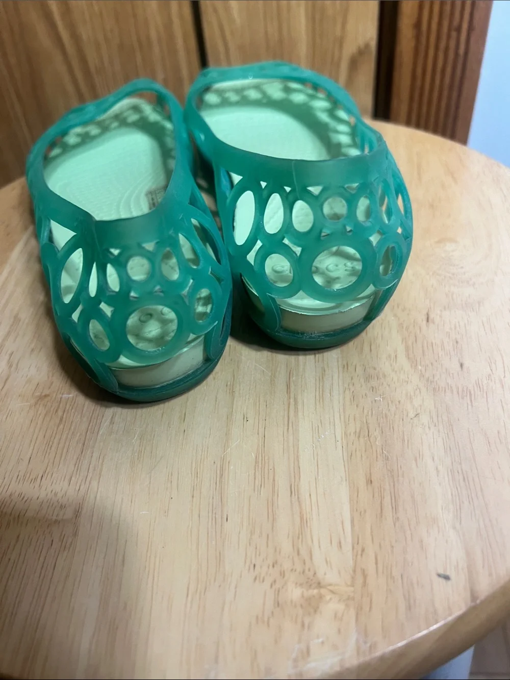 CROCS Women's Teal Cutout Slip-On Flats